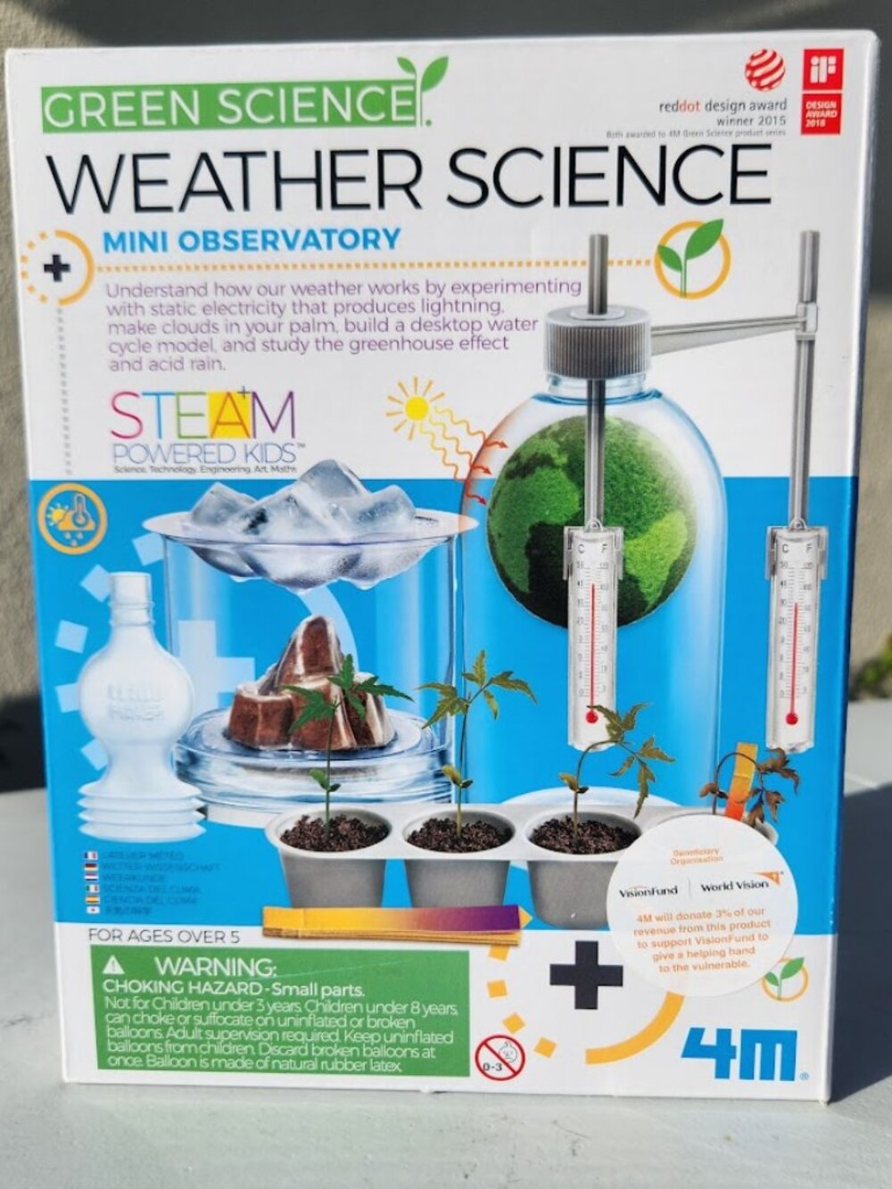 NEW 4M Green Science Weather DIY Observatory Kit STEM Set Experiments School Sup
